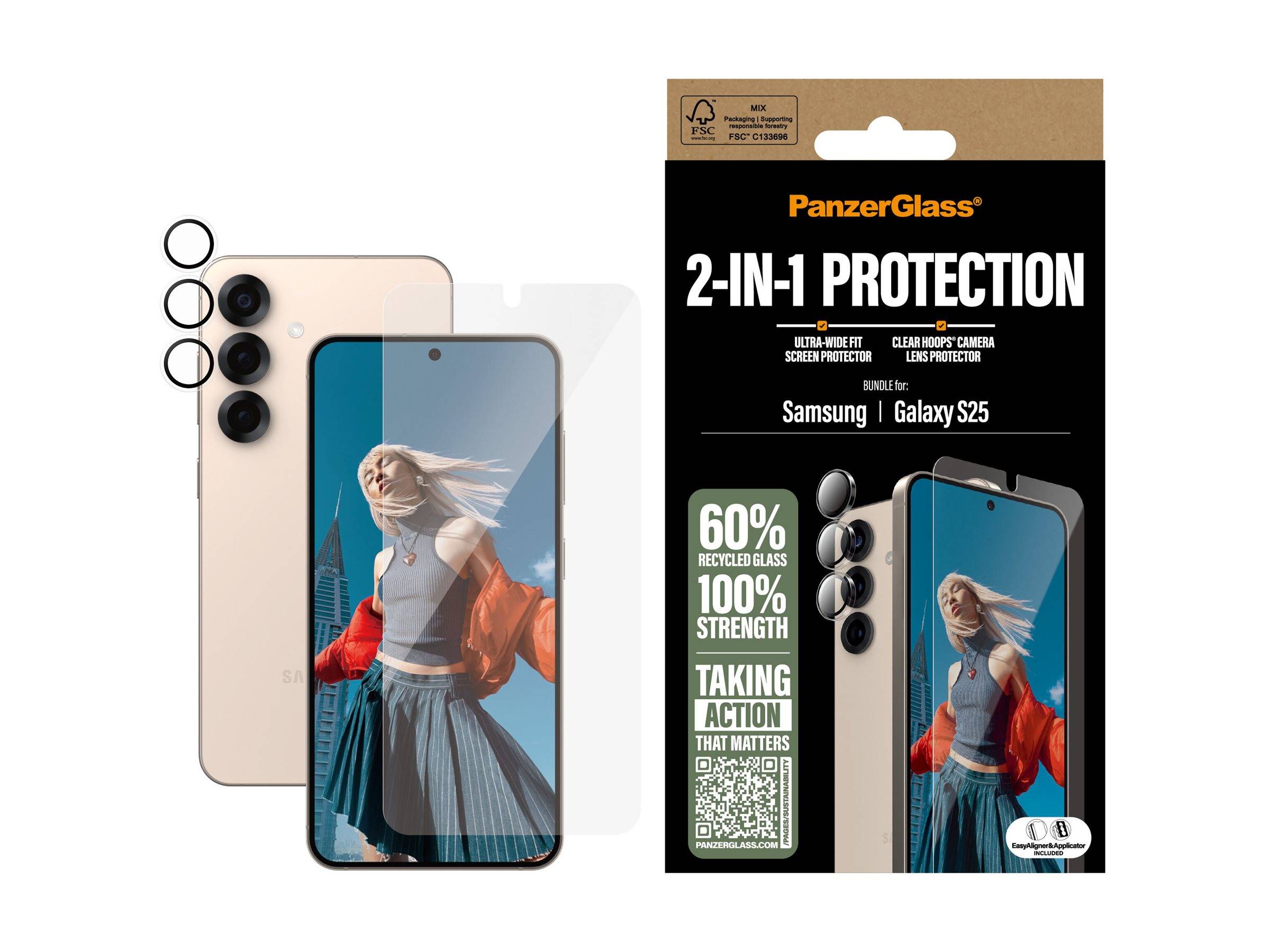 PanzerGlass 2-in-1 Schutz für Samsung Galaxy S23