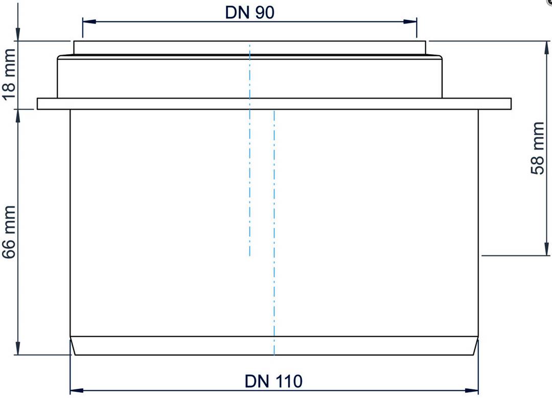 PoloPlast manchon de transition court PKRK Polo-Kal NG DN 110/90