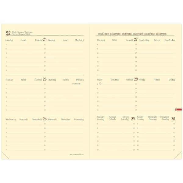 Kalender Horizontal 24 16x24cm Everest rot 2026