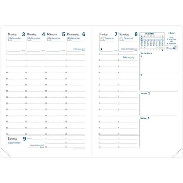 Kalender Tour 9x12,5cm Leder Tania koralle 2027