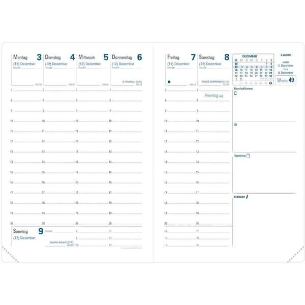 Kalender Tour 9x12,5cm Leder Tania lila 2027