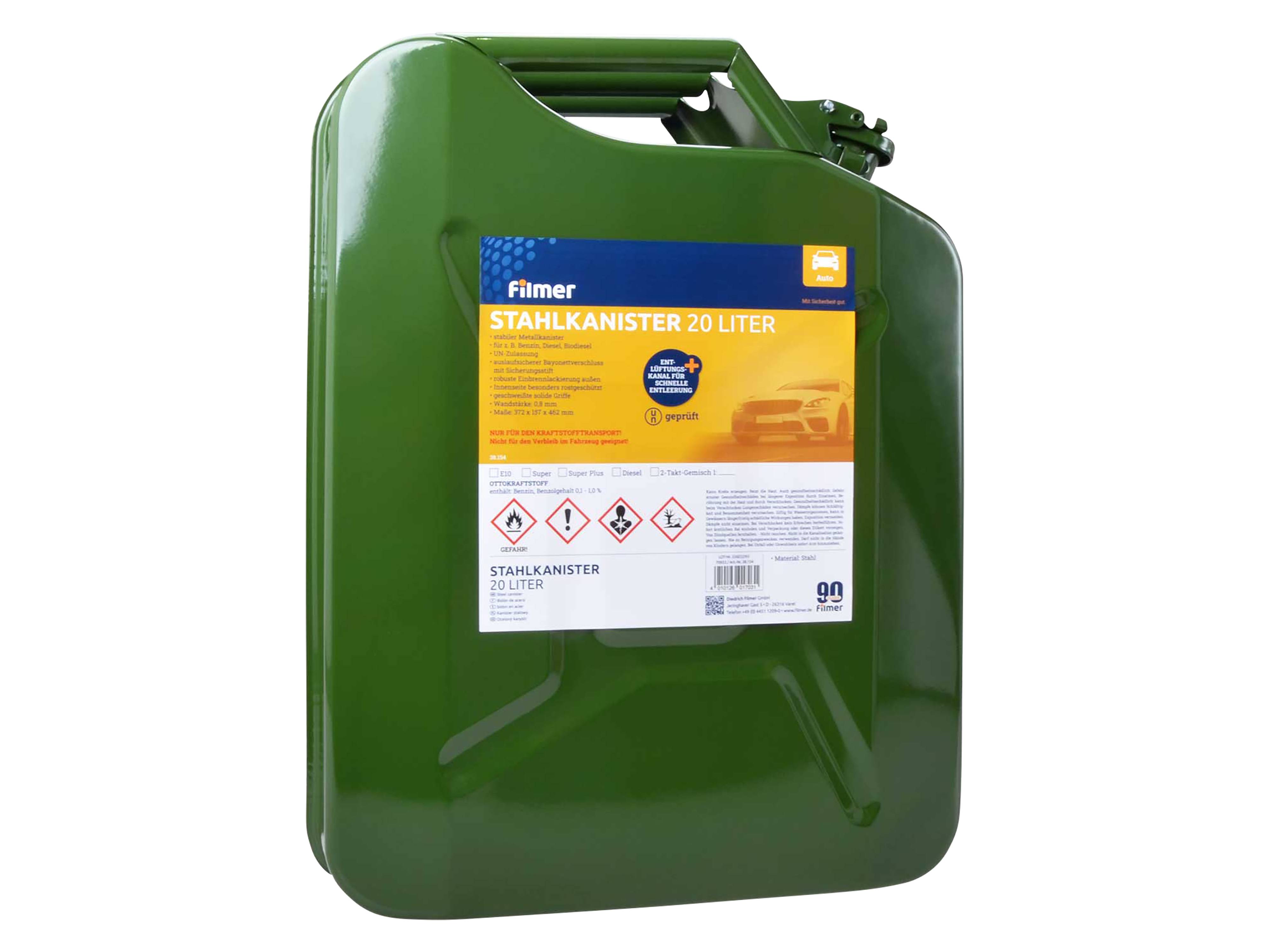 FILMER Stahlkanister, 38154, 20 Liter