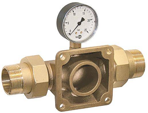 Syr Universalflansch max m. beids. Verschraubungen Rotguss DN 50