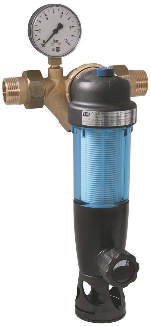 Filtre auto-nettoyant SYR Duo DFR avec réducteur de pression DN 25