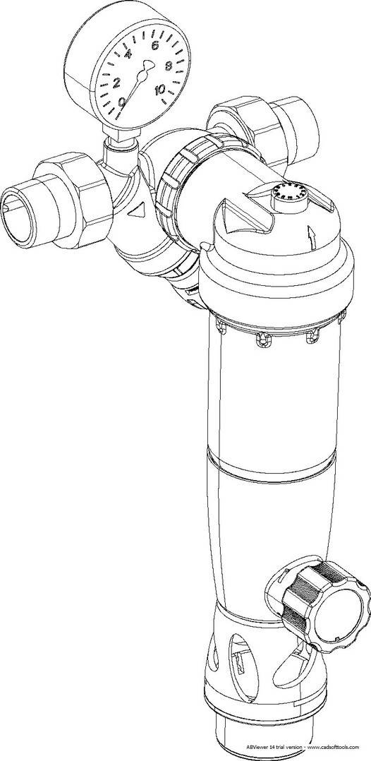 SYR Rückspülfilter Duo DFR mit Druckminderer DN 25