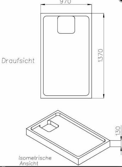 Schedel Brausewannenträger Multistar Bette superflach 1400x1000x35mm