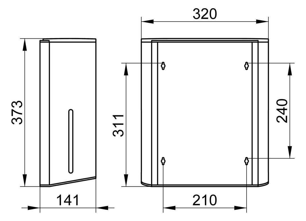 Keuco Papiertuchspender Plan Wandmodell verchromt
