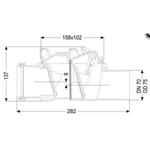 Kessel Kellerablauf Der Universale DN 100, Rost schwarz, Rückstauschutz Kessel Kellerablauf Der Universale DN 100, Rost schwarz, Rückstauschutz