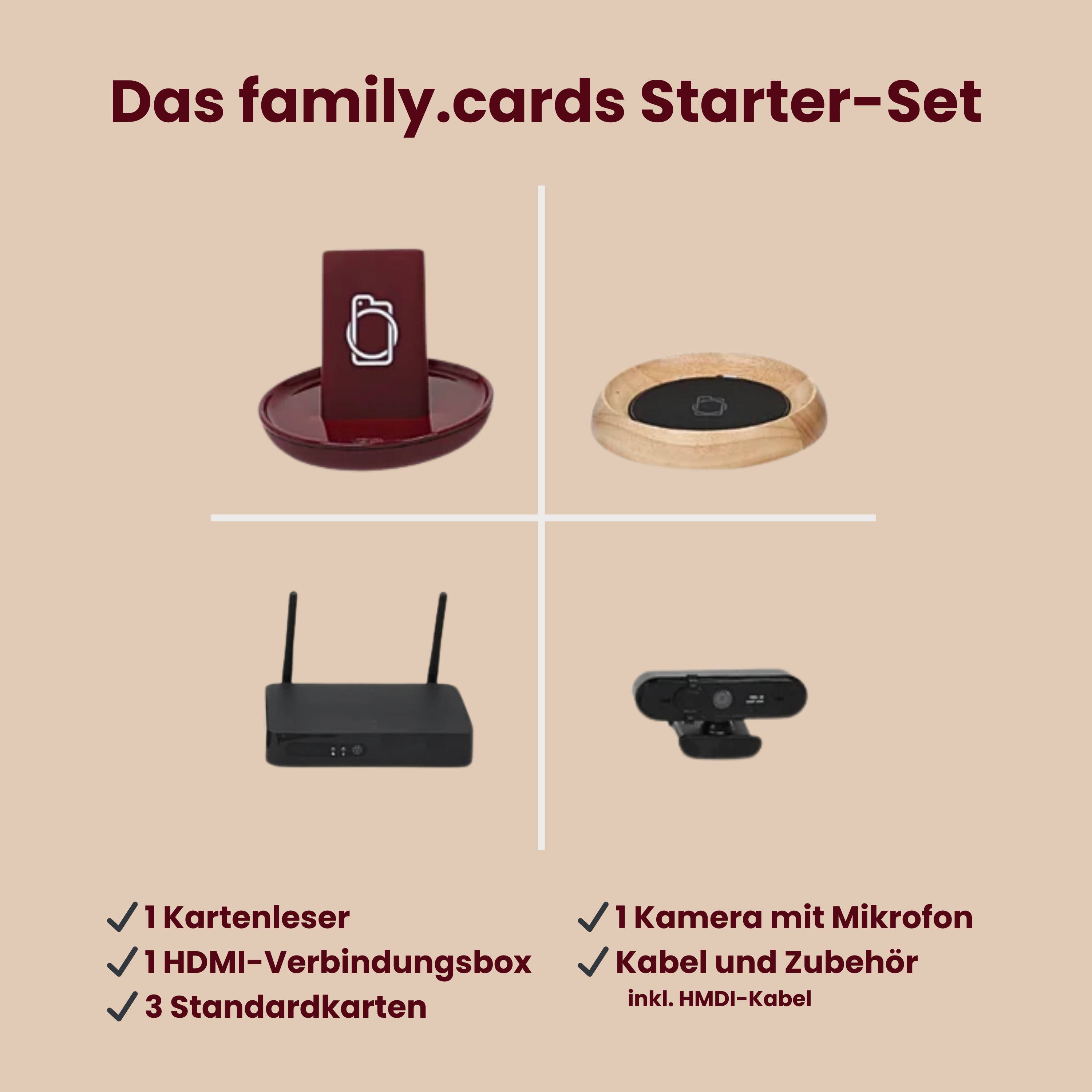 family.cards Starter-Set - einfache Alternative zu Seniorenhandy mit whatsapp