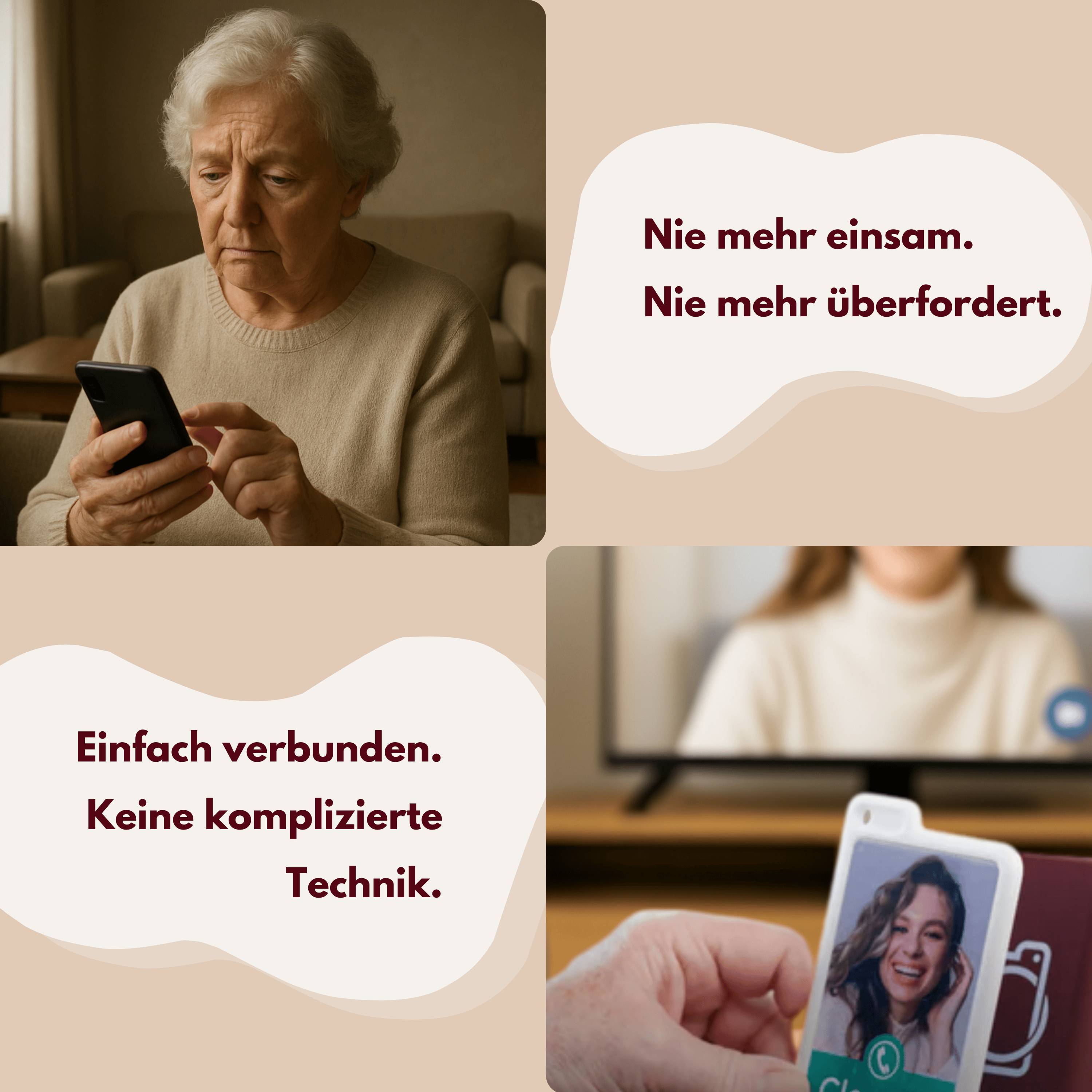 family.cards Starter-Set - einfache Alternative zu Seniorenhandy mit whatsapp