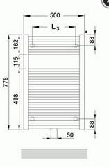 Zehnder O100 Badheizkörper 775x500mm weiß (RAL 9016)