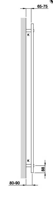 Zehnder O100 Badheizkörper 1856x500mm weiß (RAL 9016)
