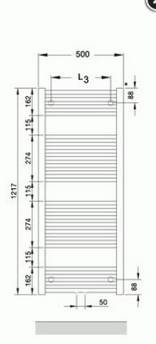Zehnder O100 Badheizkörper 1217x450mm weiß (RAL 9016)
