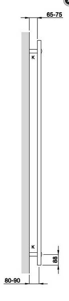 Zehnder O100 Badheizkörper 1856x450mm weiß (RAL 9016)