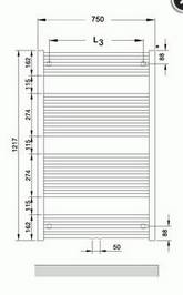 Zehnder O100 Badheizkörper 1217x750mm weiß (RAL 9016)