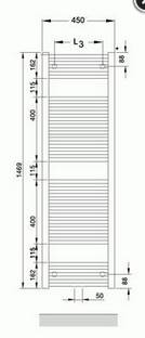 Zehnder O100 Badheizkörper 1469x450mm weiß (RAL 9016)