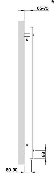 Zehnder O100 Badheizkörper 1469x500mm weiß (RAL 9016)
