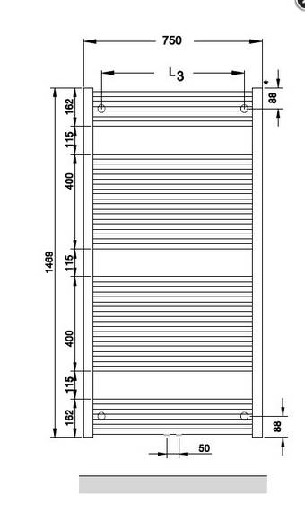 Zehnder O100 Badheizkörper 1469x750mm weiß (RAL 9016)