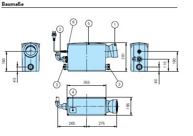 Homa Saniflux V WC - Kleinhebeanlage / Vorwandinstallation
