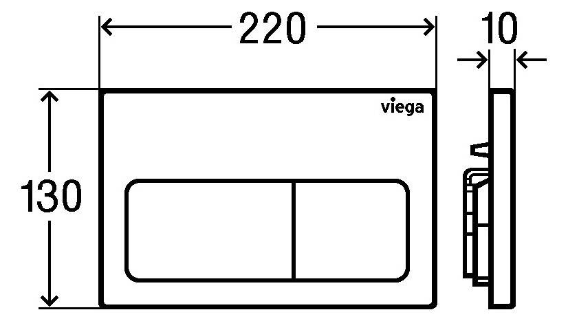 Viega Betätigungsplatte Visign for Life 5 für Prevista, Kunststoff weiß-alpin