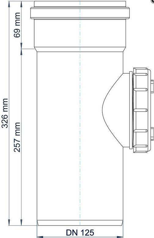 PoloPlast Reinigungsrohr PKRE Polo-Kal NG DN 125