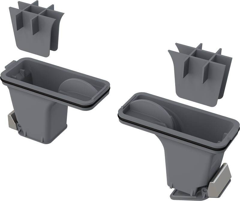 Alcadrain Set von kombinierten Geruchsverschlüssen für Edelstahl Duschrinnen