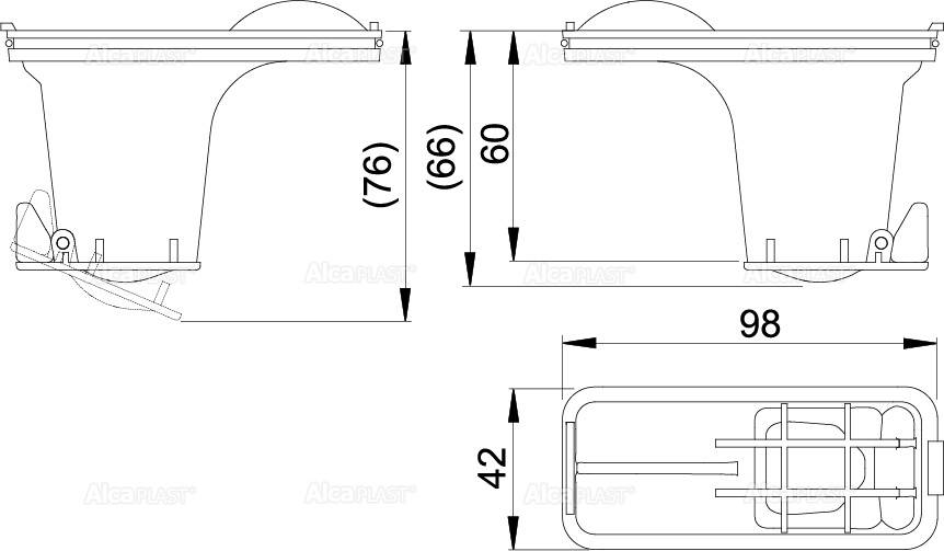 Alcadrain Set von kombinierten Geruchsverschlüssen für Edelstahl Duschrinnen