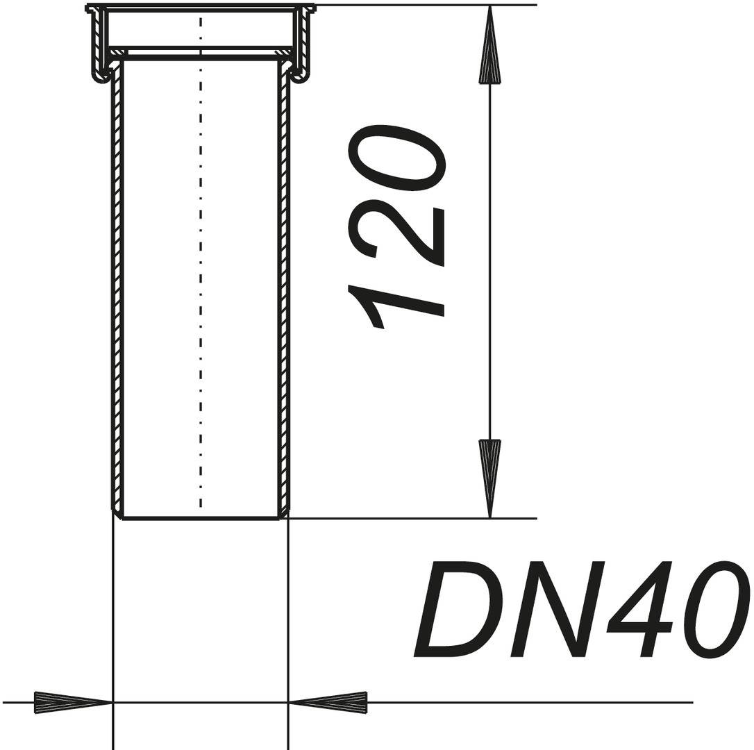Dallmer Tauchrohr 010/0 ohne Winkelschlauchtülle 11/2 xDN 40