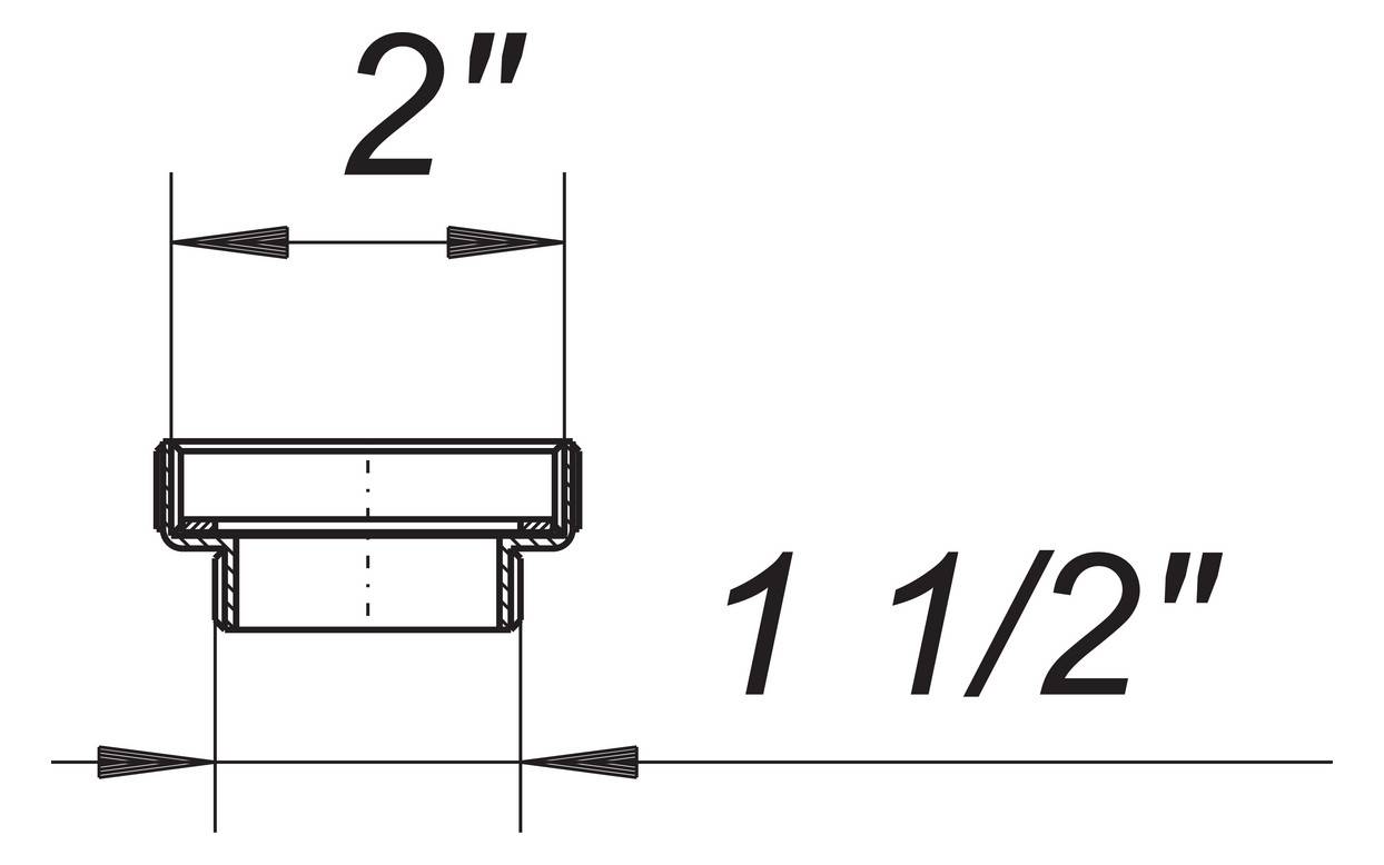 Dallmer Reduzier- und Distanzring 2 x11/2