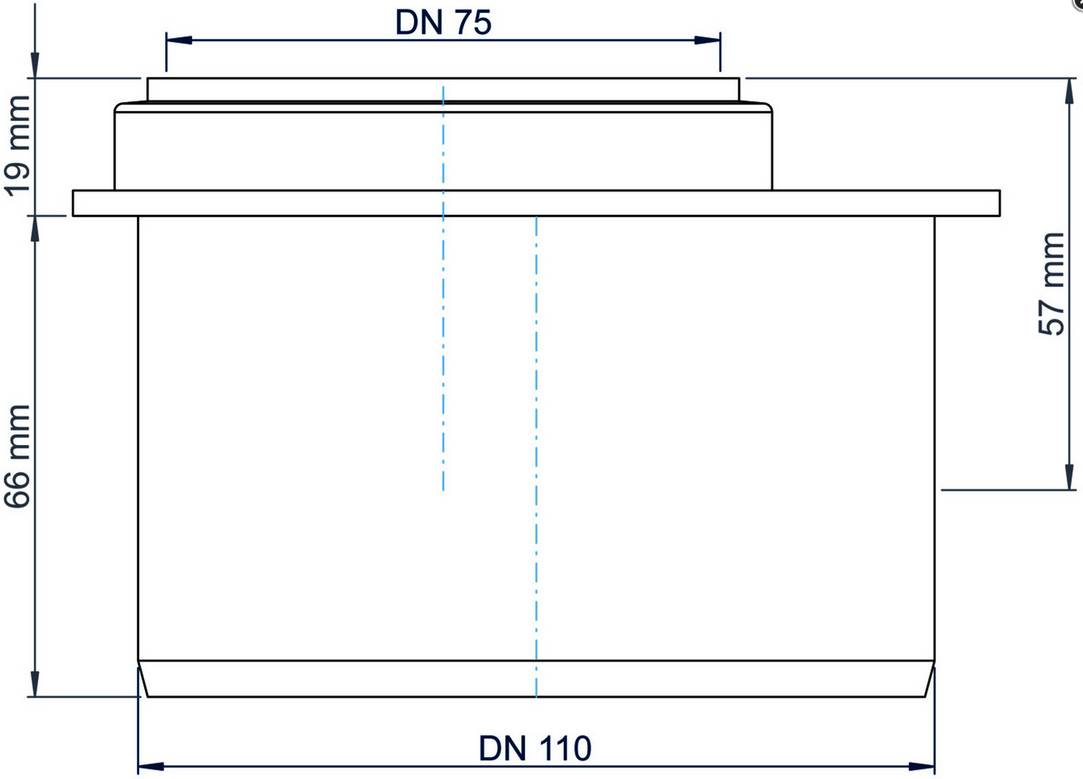 PoloPlast Übergangsrohr kurz PKRK Polo-Kal NG DN 110/75