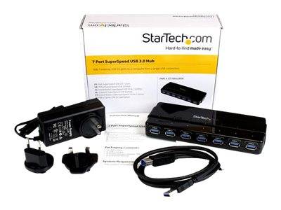 STARTECH ST7300USB3B 7 port USB 3.0 hub Eingabe / Ausgabe Dockingstations und Hubs