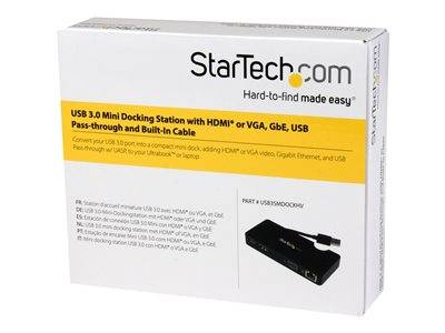 STARTECH Travel Laptop Dock HDMI or VGA Notebook, PC & Tablet Optionen & Zubehör Docking Notebooks
