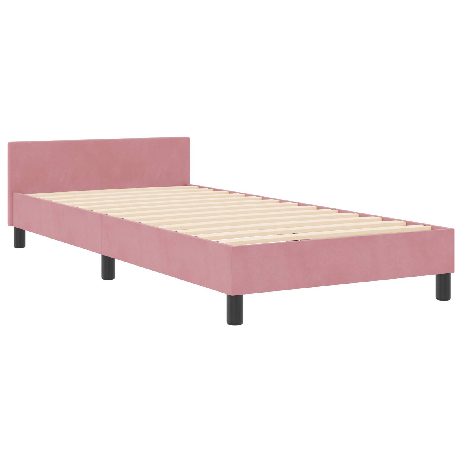 vidaXL Bettgestell Rosa 90x190 cm Samt