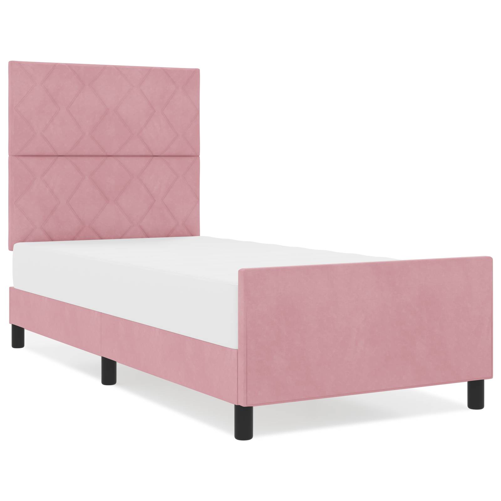 vidaXL Bettgestell Rosa 90x190 cm Samt