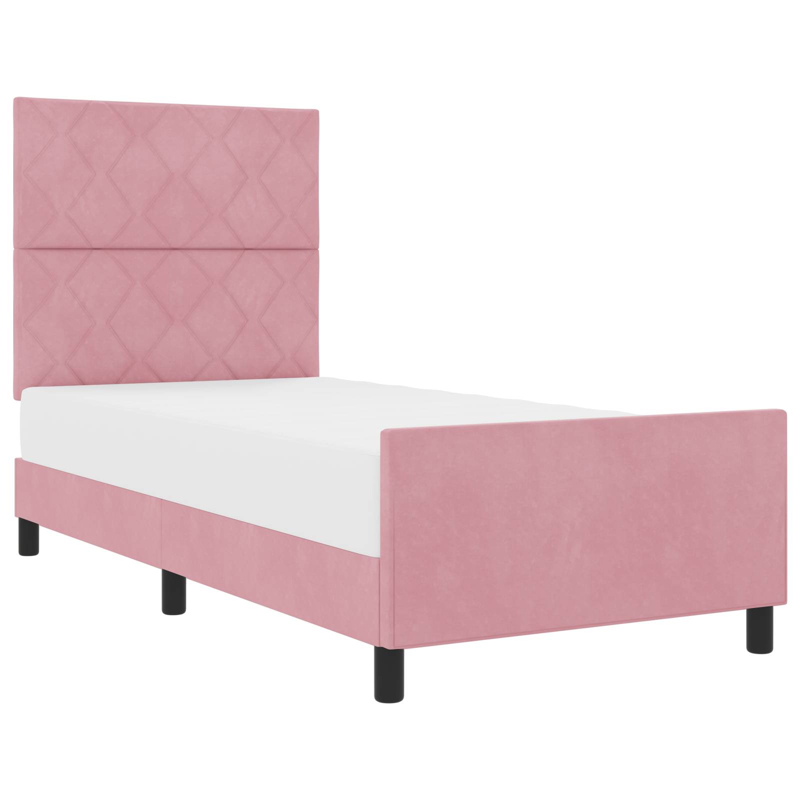 vidaXL Bettgestell Rosa 90x190 cm Samt
