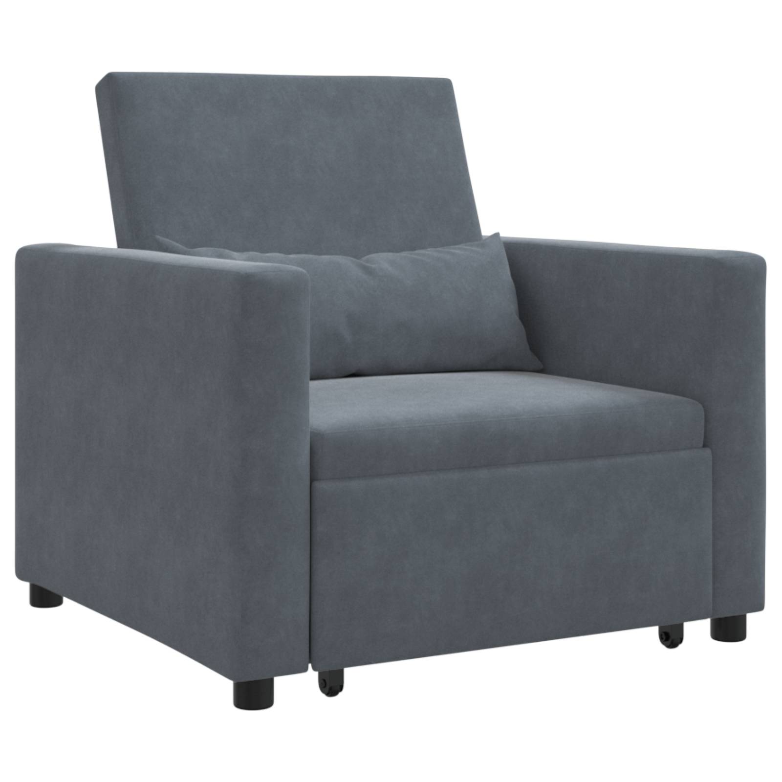 vidaXL 3-in-1 Schlafsofa Dunkelgrau Samt