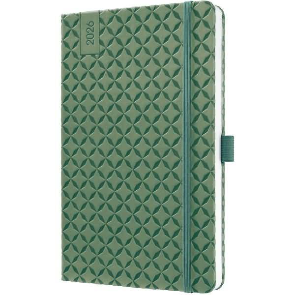 Wochenkalender Jolie ca. A5 Hardcover natural green 2026