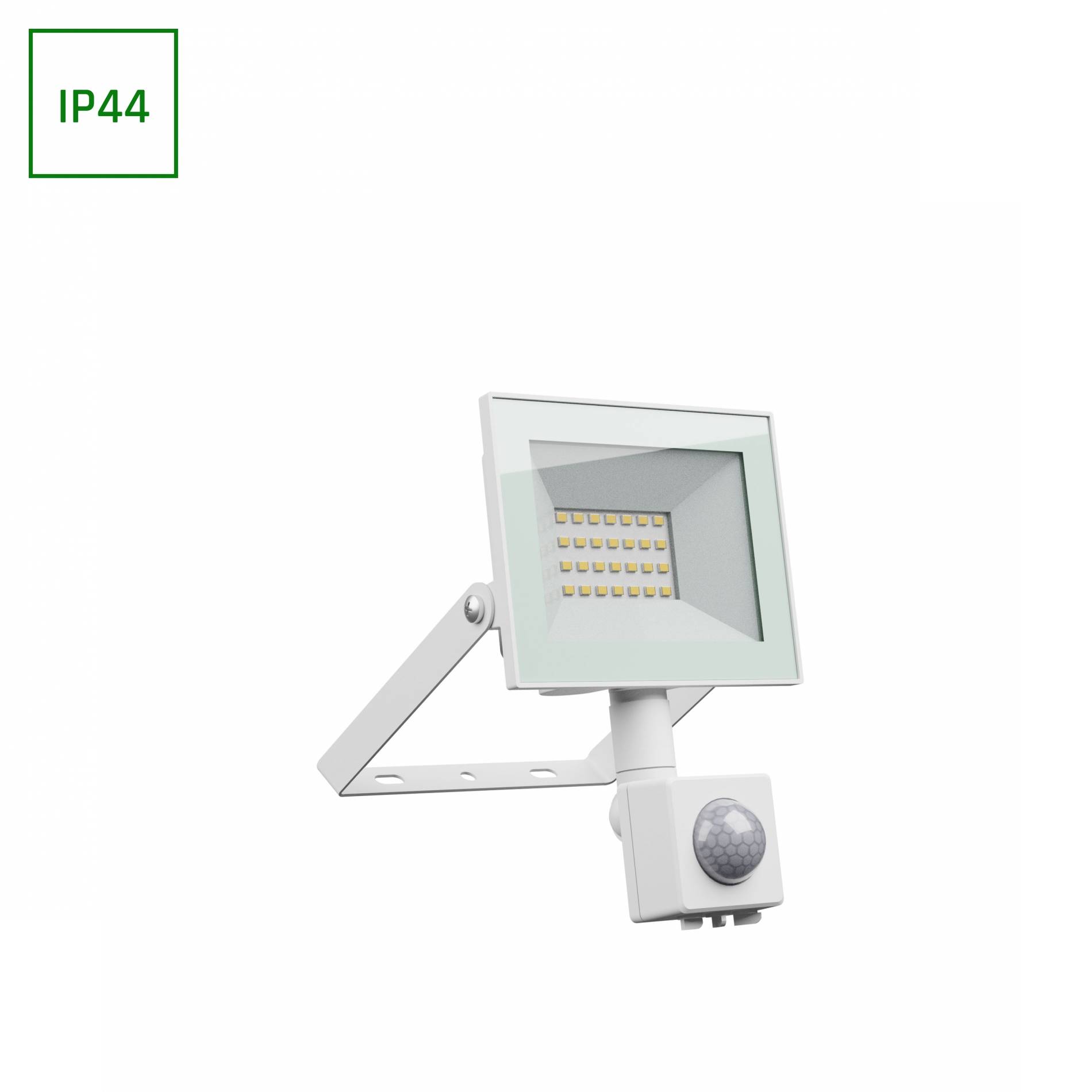 Spectrum LED NOCTIS LUX 4 Fluter 20W Strahler 1650lm weiß 100° IP44 Neutralweiß 4000K mit Bewegungssensor