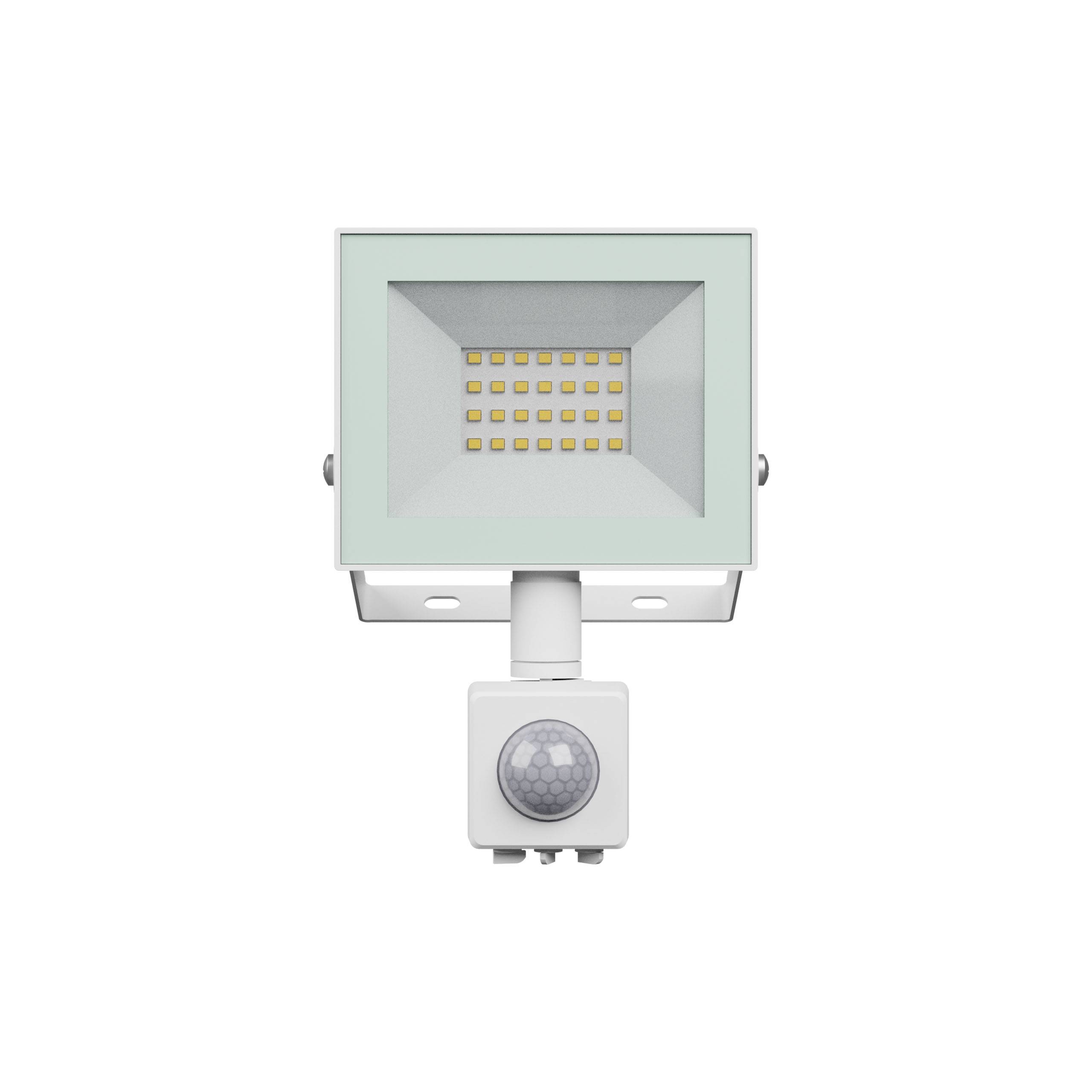 Spectrum LED NOCTIS LUX 4 Fluter 20W Strahler 1650lm weiß 100° IP44 Neutralweiß 4000K mit Bewegungssensor