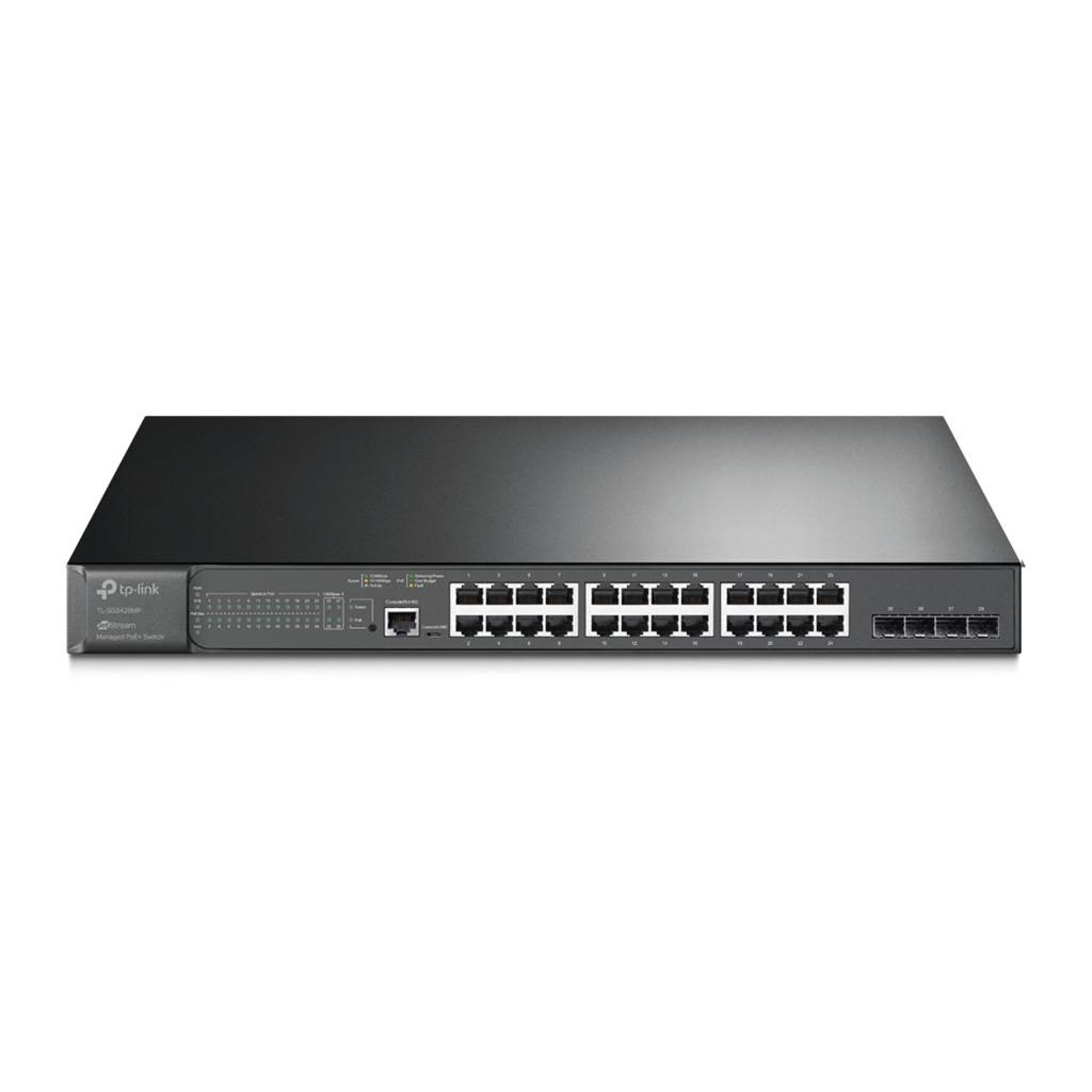 TP-Link JetStream -28-Port-Gigabit-L2-Managed-Switch mit 24 PoE+-Ports