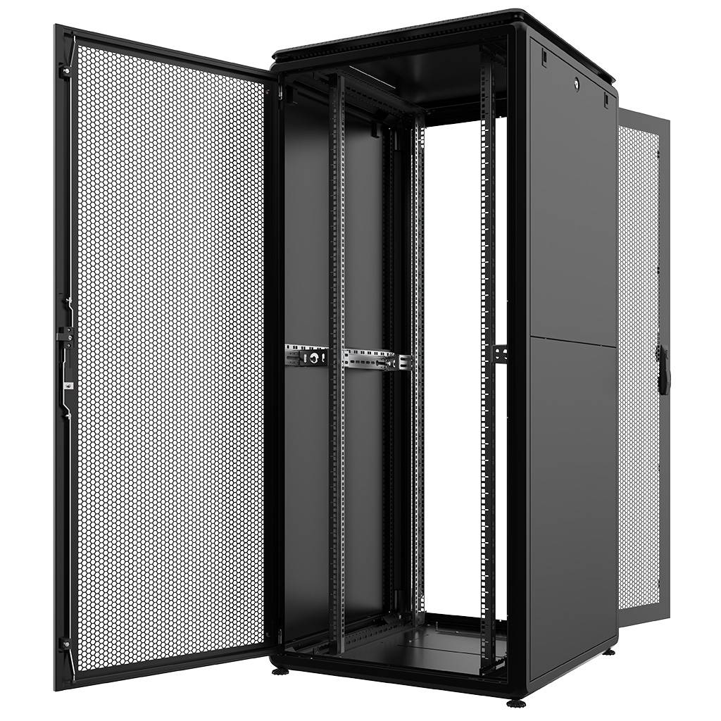 Rockstable 42HE 19 Zoll 800x800x2027mm (BxTxH) Serverschrank | Netzwerkschrank perforierte Tür - Pre