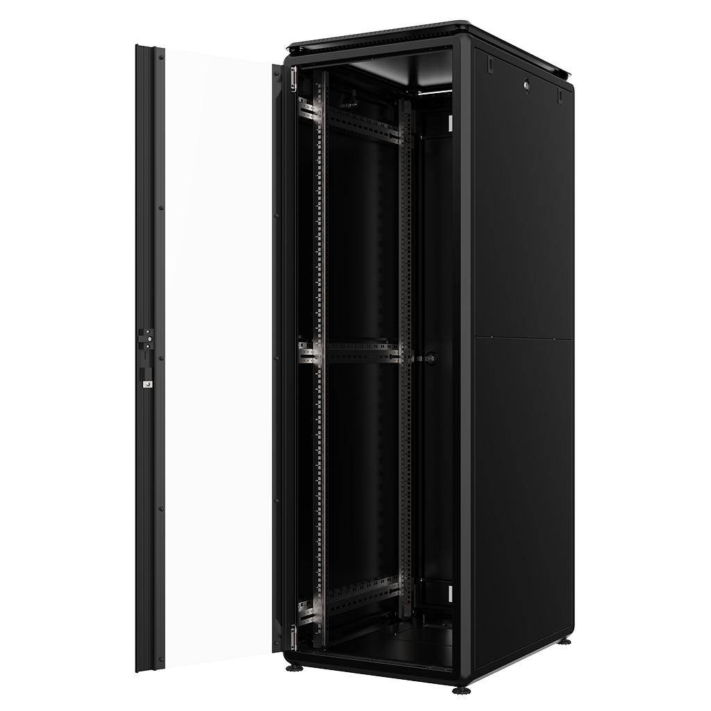 Rockstable 42HE 19 Zoll 600x800x2027mm (BxTxH) Serverschrank | Netzwerkschrank Glastür - Premium Lin