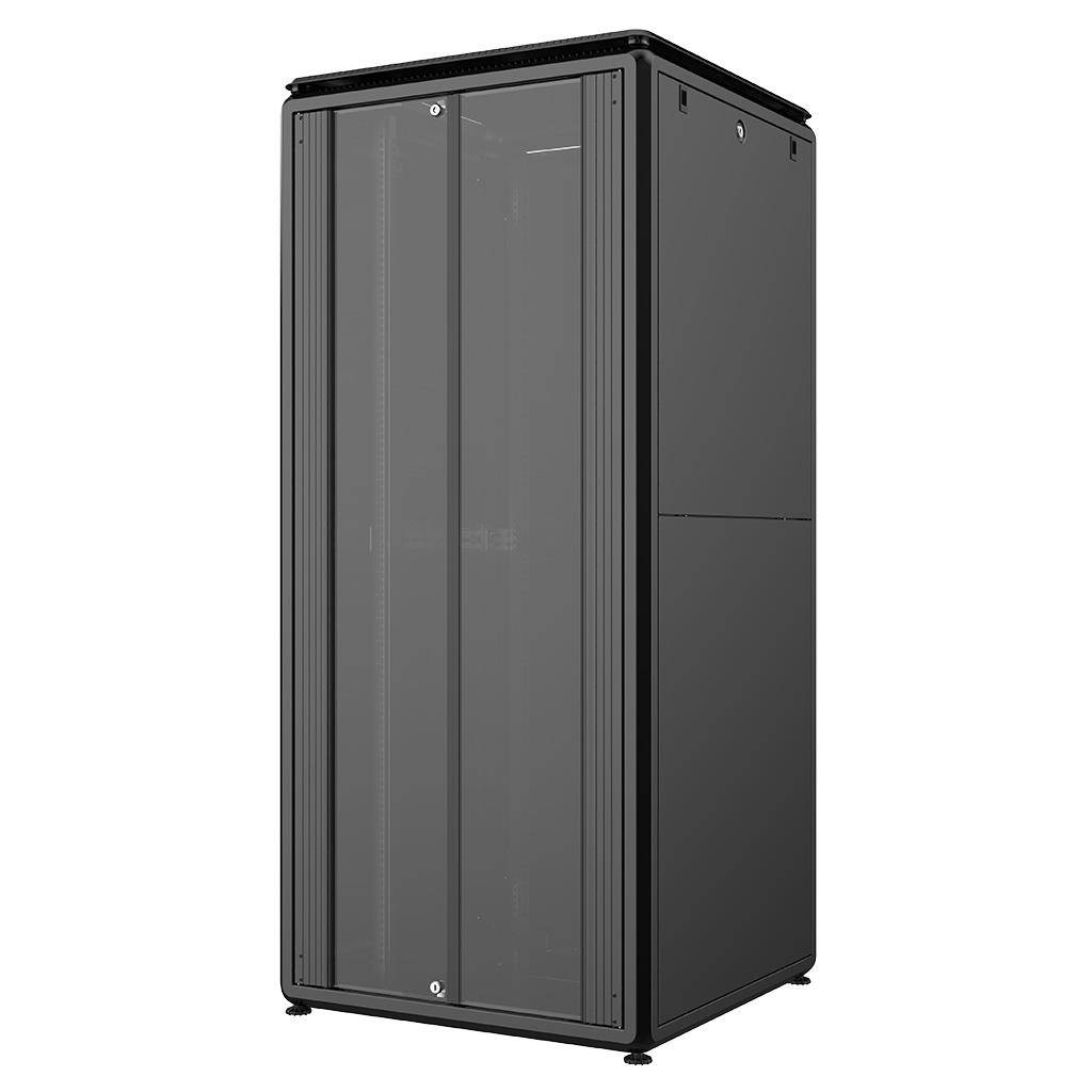 Rockstable 42HE 19 Zoll 800x800x2027mm (BxTxH) Serverschrank | Netzwerkschrank Glastür - Premium Lin