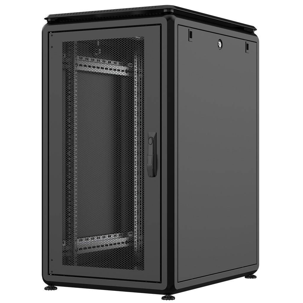 Rockstable 20HE 19 Zoll 600x800x1050mm (BxTxH) Serverschrank | Netzwerkschrank perforierte Tür - Pre