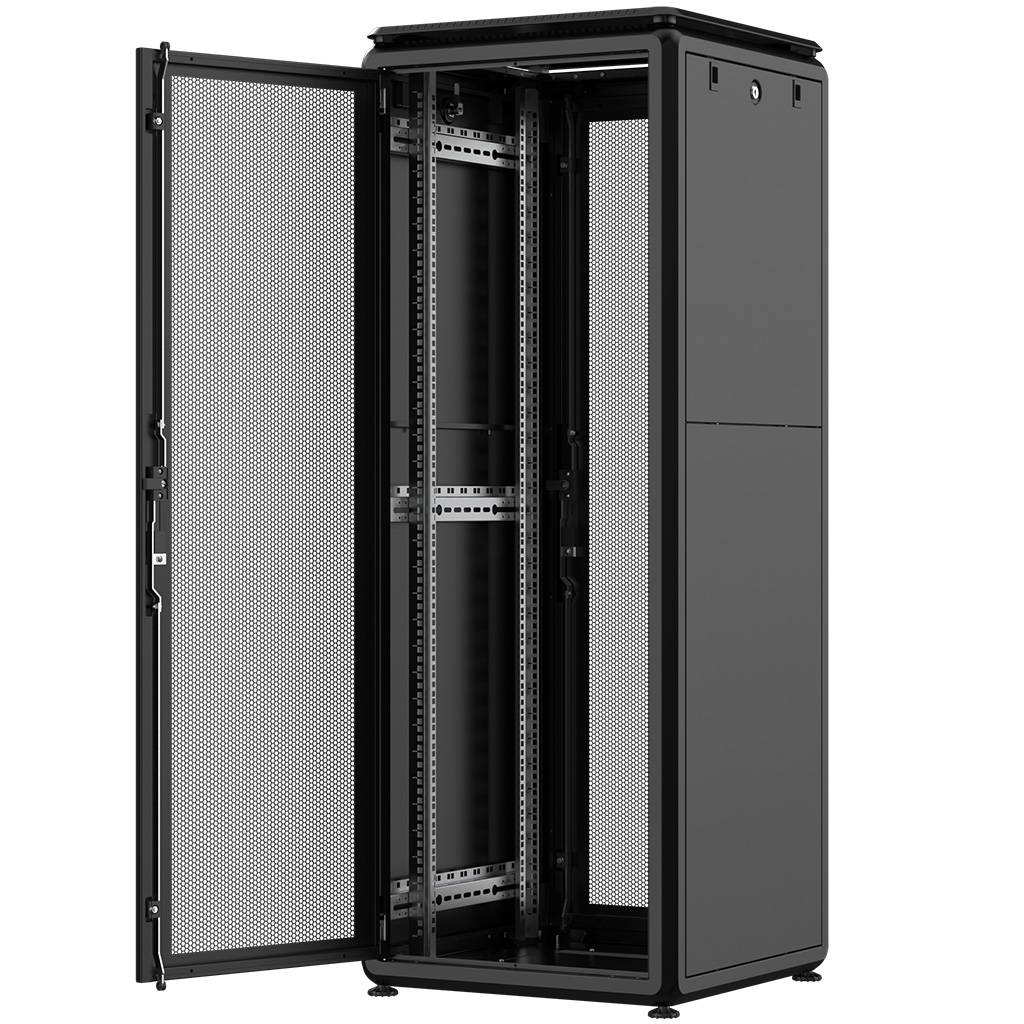 Rockstable 32HE 19 Zoll 600x600x1583mm (BxTxH) Serverschrank | Netzwerkschrank perforierte Tür - Pre