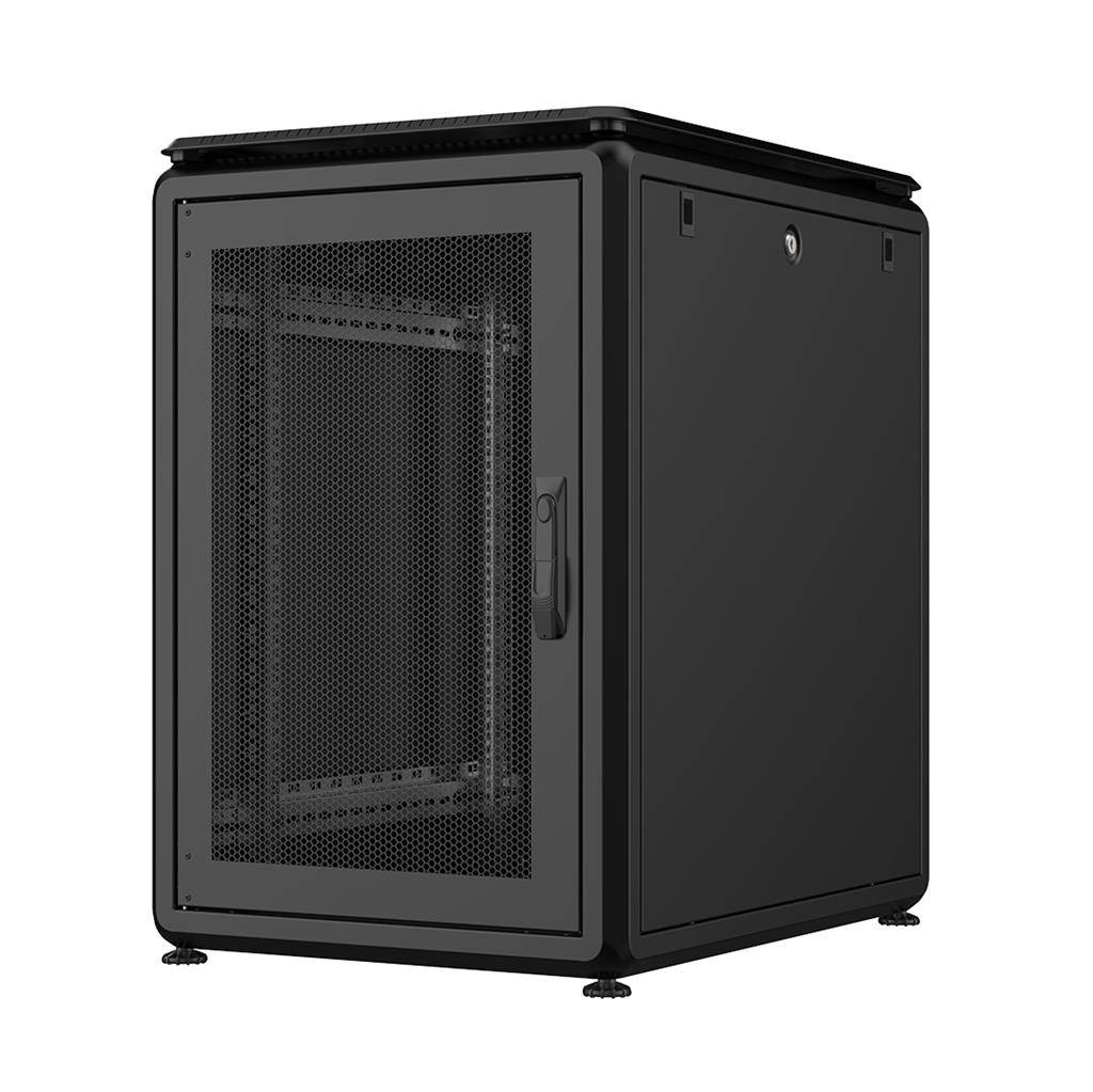 Rockstable 16HE 19 Zoll 600x800x872mm (BxTxH) Serverschrank | Netzwerkschrank perforierte Tür - Prem