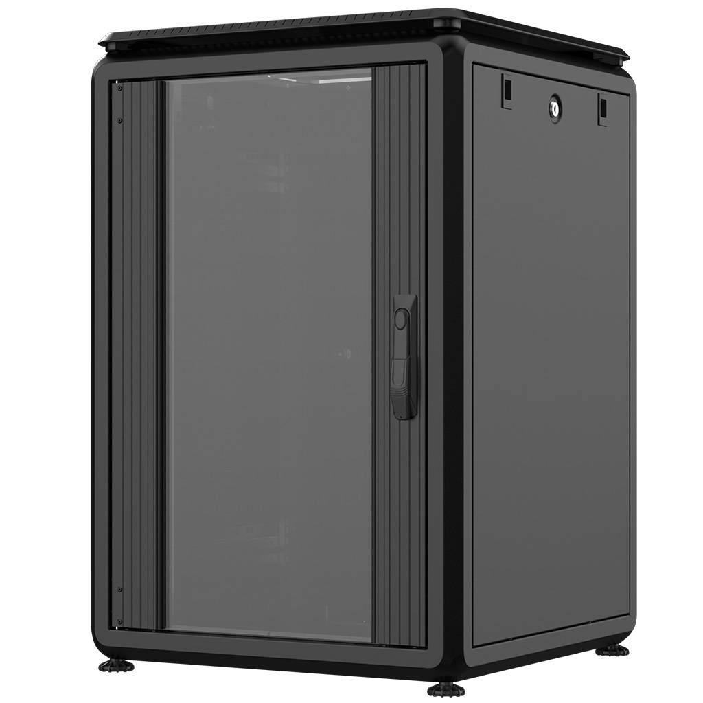 Rockstable16HE 19 Zoll 600x600x872mm (BxTxH) Serverschrank | Netzwerkschrank Glastür - Premium Line