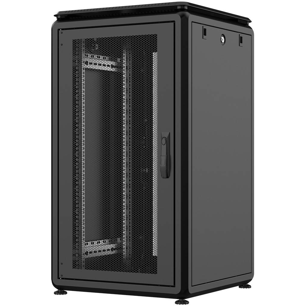 Rockstable 20HE 19 Zoll 600x600x1050mm (BxTxH) Serverschrank | Netzwerkschrank perforierte Tür - Pre