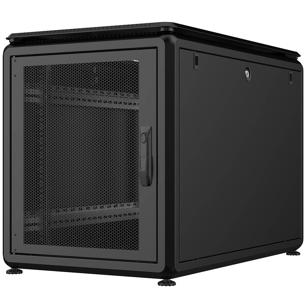 Rockstable 12HE 19 Zoll 600x1000x697mm (BxTxH) Serverschrank | Netzwerkschrank perforierte Tür - Pre