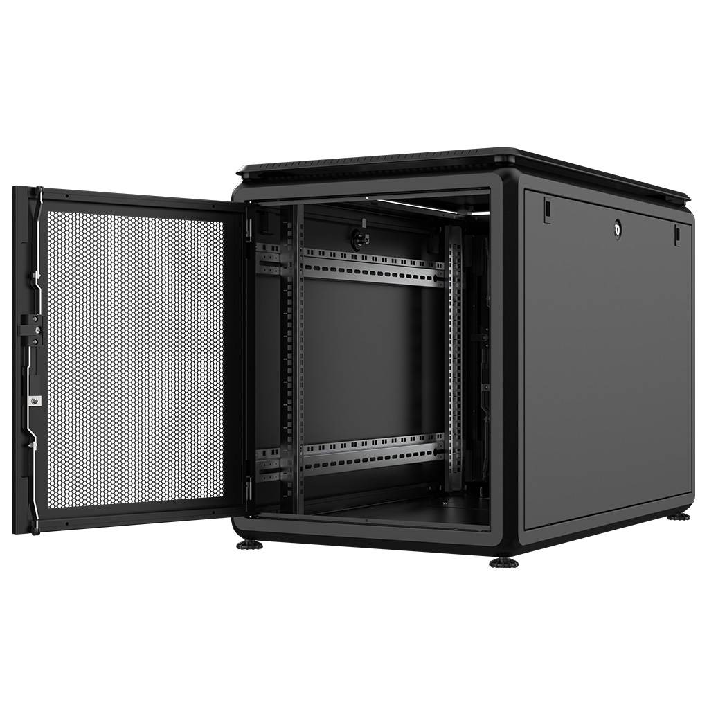 Rockstable 12HE 19 Zoll 600x1000x697mm (BxTxH) Serverschrank | Netzwerkschrank perforierte Tür - Pre